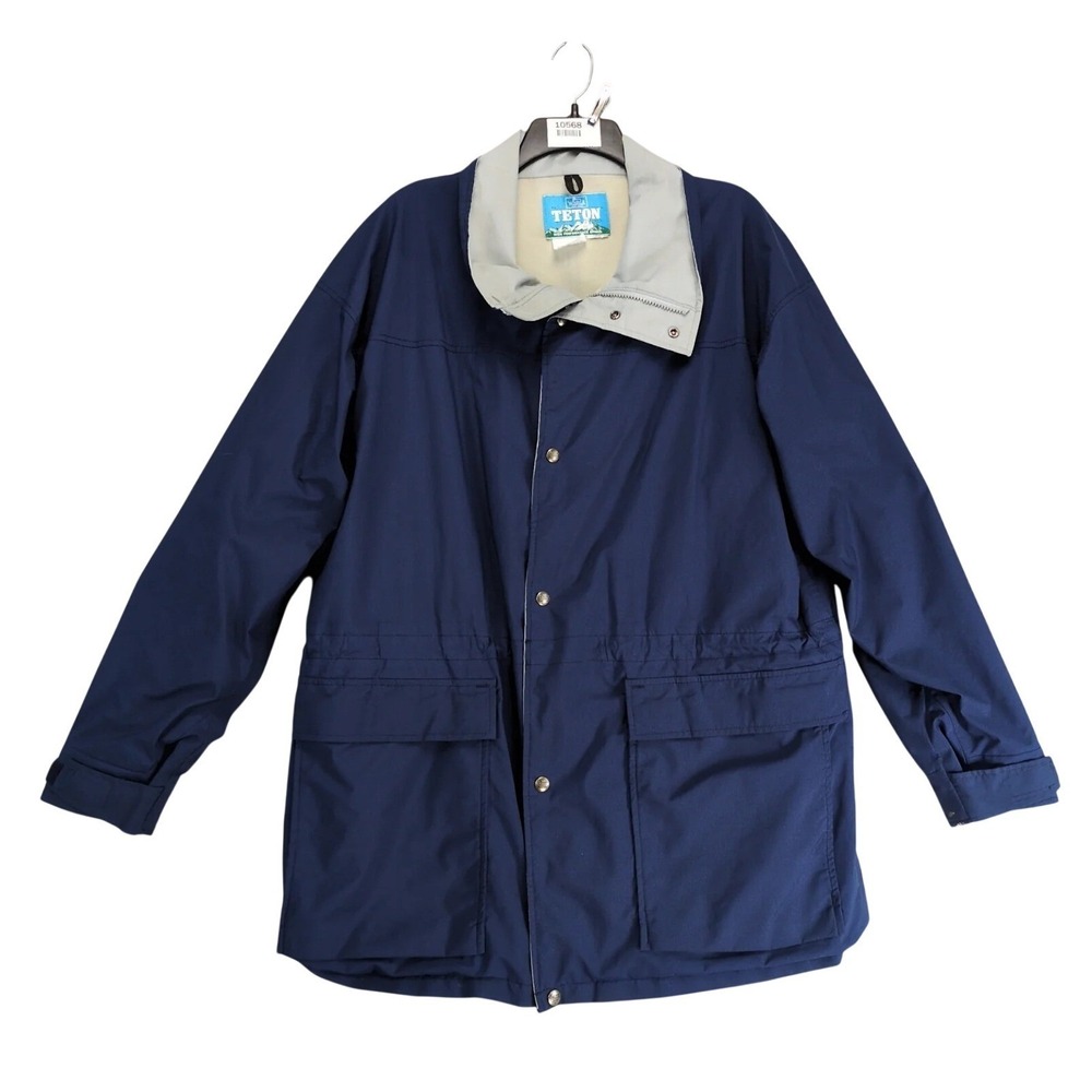 Vintage 1980s Woolrich Teton Blue Parka Mens XL Gore-Tex Outdoor Jacket Gorpcore